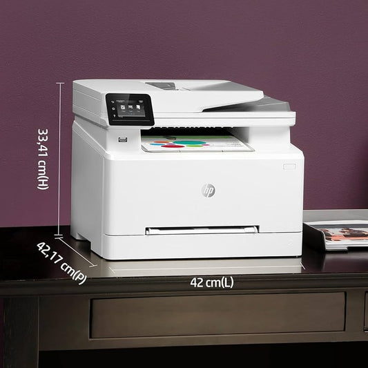 HP Color LaserJet Pro Printer, White, MFP M283fdw.